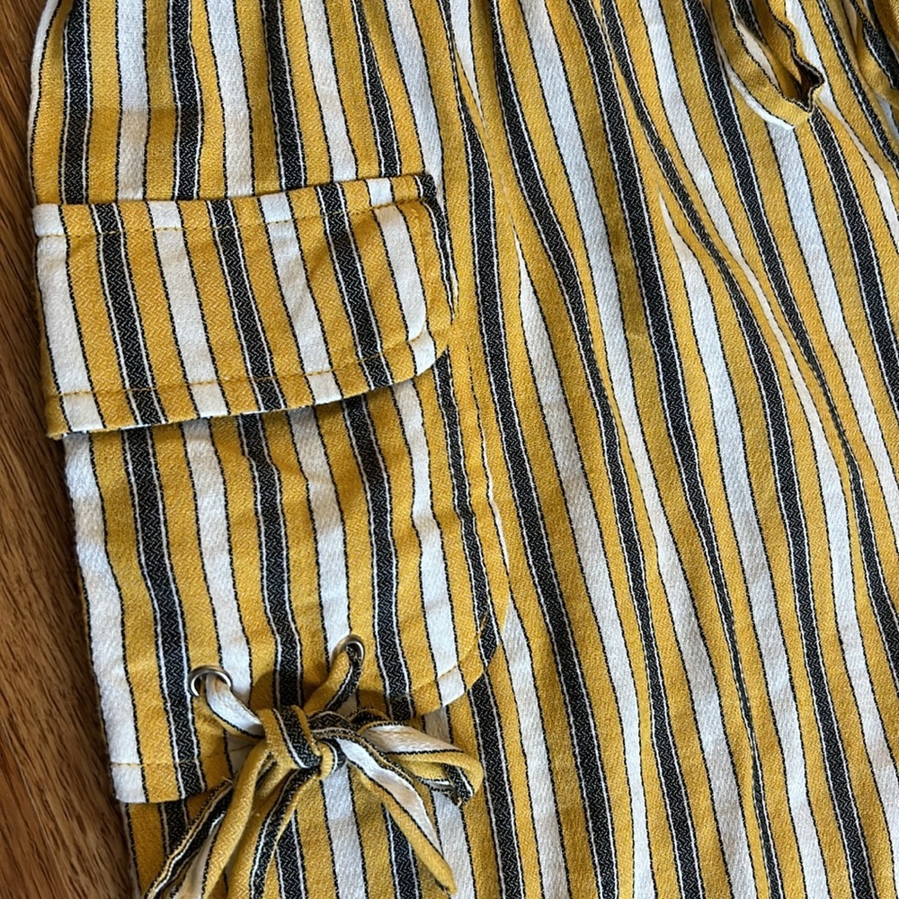 Thread Story Yellow Striped Sleeveless Tube Top One Piece Outfit NWOT Large - Picture 9 of 10